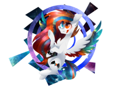 Size: 3200x2400 | Tagged: safe, artist:huirou, oc, oc only, pegasus, pony, bracelet, chest fluff, heterochromia, high res, jewelry, simple background, solo, spiked wristband, transparent background