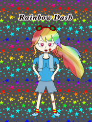 Size: 1536x2048 | Tagged: safe, artist:php45, rainbow dash, human, g4, clothes, female, humanized, solo