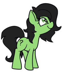 Size: 586x671 | Tagged: safe, artist:skitter, color edit, edit, oc, oc only, oc:filly anon, colored, female, filly, simple background, solo, transparent background