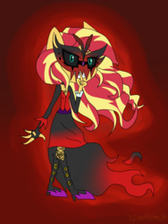 Size: 2400x3200 | Tagged: safe, artist:xxsunsetshimmer23xx, sunset shimmer, equestria girls, g4, female, high res, mask, parody, solo, tokyo ghoul