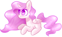 Size: 836x503 | Tagged: safe, artist:darkpinkmonster, princess celestia, pony, g4, cewestia, cute, female, filly, pink-mane celestia, simple background, solo, transparent background, younger