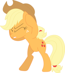 Size: 3130x3553 | Tagged: safe, artist:porygon2z, applejack, earth pony, pony, g4, the last roundup, belly, bipedal, female, high res, mare, simple background, solo, transparent background, vector