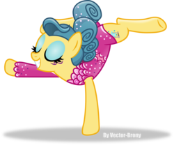 Size: 3689x3064 | Tagged: safe, artist:vector-brony, trapeze star, earth pony, pony, g4, viva las pegasus, clothes, eyes closed, female, gritted teeth, high res, leotard, performer, simple background, solo, teeth, transparent background, vector