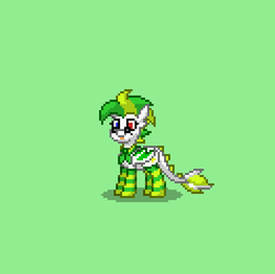 Size: 394x393 | Tagged: safe, oc, oc only, oc:food, pony, pony town, clothes, screenshots, socks, solo, striped socks