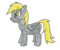 Size: 210x174 | Tagged: safe, artist:pawnypawnstar, derpy hooves, pegasus, pony, g4, female, mare, solo, traditional art