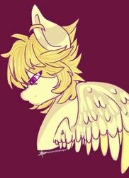 Size: 768x1056 | Tagged: safe, artist:thatweirdotakugurl, oc, oc only, oc:prince lionel, pegasus, pony, solo