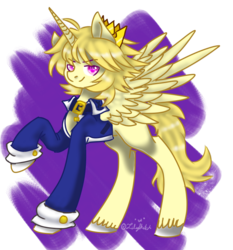 Size: 787x843 | Tagged: safe, artist:littlelilacsketch, oc, oc only, oc:prince lionel, alicorn, pony, alicorn oc, solo