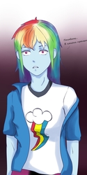 Size: 999x1993 | Tagged: safe, artist:gavgavitch, rainbow dash, equestria girls, g4, female, russian, solo