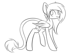 Size: 1024x748 | Tagged: safe, artist:despotshy, oc, oc only, pegasus, pony, monochrome, sketch, solo