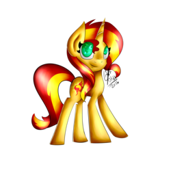 Size: 5250x5250 | Tagged: safe, artist:greenfox27, sunset shimmer, pony, unicorn, g4, absurd resolution, female, simple background, solo, transparent background