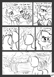 Size: 2481x3503 | Tagged: safe, artist:xxmarkingxx, oc, oc only, oc:flickering light, pony, comic:a midnight stroll, comic, cottontail woods, creepy, female, forest, high res, horror, lake, mare, night, scary