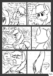 Size: 2481x3503 | Tagged: safe, artist:xxmarkingxx, oc, oc only, oc:flickering light, pony, comic:a midnight stroll, comic, cottontail woods, creepy, female, forest, high res, horror, lake, mare, night, scary