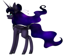 Size: 1024x882 | Tagged: safe, artist:underdise, princess luna, g4, female, jewelry, looking up, open mouth, regalia, simple background, solo, transparent background