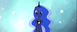 Size: 680x286 | Tagged: safe, artist:minty root, screencap, princess luna, pony, dinky's destiny, g4, animated, female, gif, looking at you, moon, night, silhouette, solo, spread wings, talking, youtube link