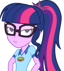 Size: 941x1047 | Tagged: safe, artist:kingdark0001, sci-twi, twilight sparkle, equestria girls, g4, my little pony equestria girls: legend of everfree, clothes, female, getting real tired of your shit, glasses, nerd, sexy, simple background, solo, transparent background, unamused, vector