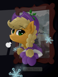 Size: 1536x2048 | Tagged: safe, artist:meirei, applejack, spirit of hearth's warming past, a hearth's warming tail, g4, female, painting, portal, solo