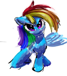 Size: 385x433 | Tagged: safe, artist:xbi, rainbow dash, pony, g4, colored sketch, female, solo