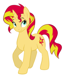 Size: 442x528 | Tagged: safe, artist:fizzy-dog, sunset shimmer, pony, unicorn, g4, cute, female, shimmerbetes, solo