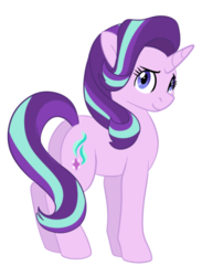 Size: 404x552 | Tagged: safe, artist:fizzy-dog, starlight glimmer, pony, unicorn, g4, female, looking at you, looking back, mare, simple background, smiling, solo, white background