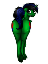 Size: 3000x4000 | Tagged: safe, artist:lupiarts, oc, oc only, oc:lupi, butt, clothes, cute, flank, plot, scarf, shy, simple background, solo, transparent background, underhoof