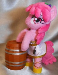 Size: 1013x1322 | Tagged: safe, artist:1stastrastudio, berry punch, berryshine, g4, barrel, clothes, irl, photo, plushie, solo, toga, tunic