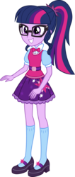 Size: 2319x5468 | Tagged: safe, artist:osipush, sci-twi, twilight sparkle, equestria girls, equestria girls specials, g4, my little pony: equestria girls: twilight's sparkly sleepover surprise, clothes, commission, cute, female, glasses, high res, sci-twi outfits, simple background, solo, transparent background, twiabetes, vector