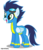 Size: 1000x1155 | Tagged: safe, artist:dragonchaser123, soarin', pony, g4, clothes, glide, rule 63, simple background, solo, transparent background, uniform, vector, wonderbolts uniform