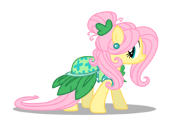 Size: 1000x670 | Tagged: safe, artist:dragonchaser123, fluttershy, g4, green isn't your color, clothes, dress, female, hair bun, simple background, solo, transparent background, vector