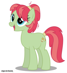 Size: 900x983 | Tagged: safe, artist:dragonchaser123, apple dumpling, earth pony, pony, g4, apple family member, female, headband, mare, open mouth, simple background, solo, transparent background, vector