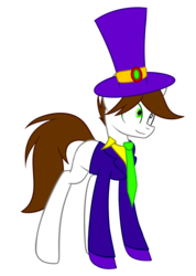 Size: 1024x1438 | Tagged: safe, artist:despotshy, oc, oc only, clothes, hat, simple background, solo, top hat, transparent background