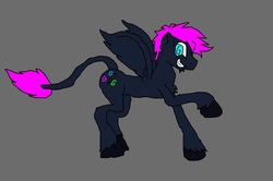 Size: 1400x929 | Tagged: safe, artist:brony96, oc, oc only, oc:loony sketch, alternate style, ms paint, solo