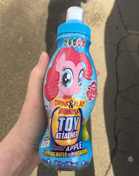 Size: 952x1200 | Tagged: safe, pinkie pie, g4, apple juice, irl, juice, merchandise, photo, toy