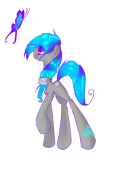 Size: 1612x2120 | Tagged: safe, artist:nihhal, oc, oc only, butterfly, earth pony, pony, simple background, solo, transparent background