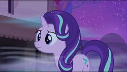 Size: 960x544 | Tagged: safe, screencap, starlight glimmer, pony, g4, to where and back again, dream, female, fog, mare, mist, our town, solo, village