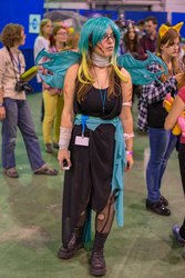 Size: 1440x2160 | Tagged: safe, queen chrysalis, human, g4, clothes, cosplay, costume, irl, irl human, photo, rubronycon