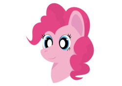 Size: 1024x724 | Tagged: safe, artist:arswinton, pinkie pie, earth pony, pony, buy me, g4, bust, female, head, portrait, redbubble, simple background, smiling, solo, sticker, transparent background, vector