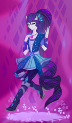 Size: 958x1632 | Tagged: safe, artist:mirtalimeburst, rarity, equestria girls, g4, my little pony equestria girls: legend of everfree, boots, crystal guardian, female, high heel boots, jewelry, ponied up, ponytail, shoes, solo