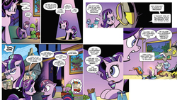 Size: 1920x1080 | Tagged: safe, artist:andy price, idw, accord, discord, spike, starlight glimmer, twilight sparkle, alicorn, pony, chaos theory (arc), friendship is magic #48, g4, spoiler:comic, accord (arc), kfc, part the first: from chaos comes order, twilight sparkle (alicorn)