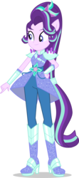 Size: 2674x6000 | Tagged: safe, artist:limedazzle, edit, part of a set, vector edit, starlight glimmer, equestria girls, g4, my little pony equestria girls: legend of everfree, absurd resolution, alternate universe, boots, clothes, clothes swap, cool, crystal guardian, cute, female, glimmerbetes, hand on hip, high heel boots, legs, pants, pointing, ponied up, ponytail, request, shadow, show accurate, simple background, smiling, solo, sparkles, standing, stars, transparent background, vector