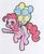 Size: 1076x1316 | Tagged: safe, artist:nabirar, pinkie pie, g4, balloon, female, solo, then watch her balloons lift her up to the sky, traditional art