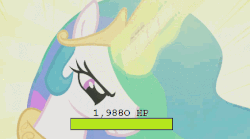 Size: 565x315 | Tagged: safe, edit, edited screencap, editor:watermelon changeling, screencap, princess celestia, alicorn, pony, a canterlot wedding, g4, 1000 hours in ms paint, animated, female, gif, glowing horn, horn, magic, ms paint, solo