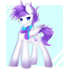 Size: 3000x3200 | Tagged: safe, artist:togeticisa, oc, oc only, oc:hashter, pegasus, pony, clothes, high res, scarf, solo