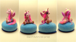 Size: 1366x768 | Tagged: safe, artist:bethminiworld, princess cadance, g4, craft, female, needle felted, one eye closed, solo, wink