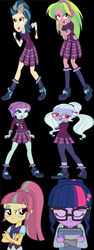 Size: 306x811 | Tagged: artist needed, safe, indigo zap, lemon zest, sci-twi, sour sweet, sugarcoat, sunny flare, twilight sparkle, equestria girls, g4, shadow six