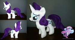 Size: 1280x685 | Tagged: safe, artist:angel99percent, rarity, g4, irl, lidded eyes, photo, plushie, solo