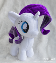 Size: 1708x1904 | Tagged: safe, artist:pinkuart, rarity, g4, female, filly, filly rarity, irl, photo, plushie, solo