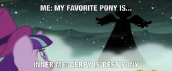 Size: 583x243 | Tagged: safe, edit, edited screencap, screencap, princess luna, snowfall frost, spirit of hearth's warming yet to come, starlight glimmer, a hearth's warming tail, g4, meme, text