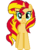 Size: 128x139 | Tagged: safe, artist:onil innarin, derpibooru exclusive, sunset shimmer, pony, g4, c:, female, looking at you, mare, pixel art, simple background, solo, transparent background