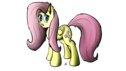 Size: 1024x576 | Tagged: safe, artist:shaliwolf, fluttershy, g4, female, simple background, solo, transparent background