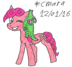 Size: 788x734 | Tagged: safe, artist:cmara, gummy, pinkie pie, g4, traditional art